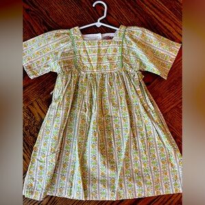 Pink Chicken Green & Yellow Floral Print Dress in a Girls 6